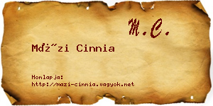 Mázi Cinnia névjegykártya